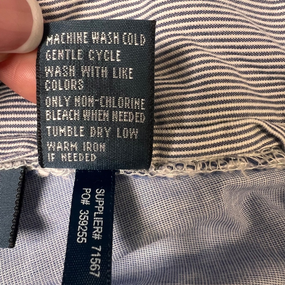 Polo Ralph Lauren Shorts Mens 46B* Blue White Seersucker Striped Preppy EUC - Picture 6 of 7